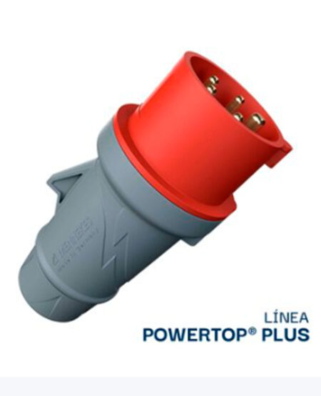 ENCHUFE 32AMP 3P+N+T 415V ROJO 6H IP44 POWERTOP PLUS