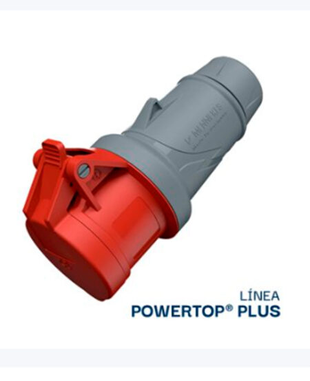 TOMA AEREO 32AMP 3P+T 415V ROJO 6H IP44 POWERTOP PLUS