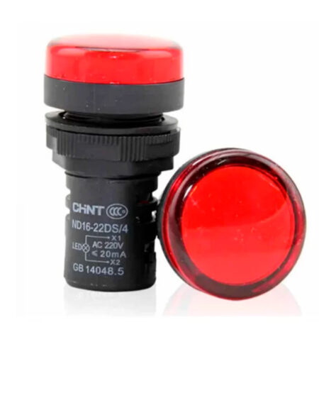 nd16-22ds/8 Piloto De Señalizacion Pvc rojo, Ø 22Mm, Voltaje 220 Vac.