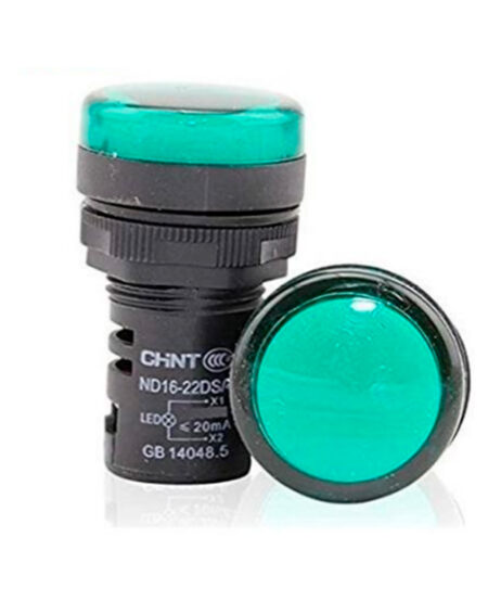 nd16-22ds/9 Piloto De Señalizacion Pvc verde, Ø 22Mm, Voltaje 380 Vac.