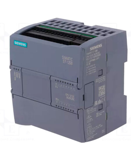 SIMATIC S7-1200, CPU 1212C, compact CPU, DC/DC/DC, onboard I/O: 8 DI 24 V
DC; 6 DO 24 V DC; 2 AI 0-10 V DC, power supply: DC 20.4-28.8 V DC,
program/data memory 100 KB