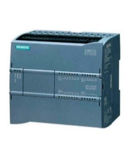 SIMATIC S7-1200, CPU 1214C, CPU compacta, DC/DC/DC, E/S integradas: 14 DI
24 V DC; 10 DO 24 V DC; 2 AI 0-10 V DC, alimentación: DC 20,4-28,8 V DC,
memoria de programas/datos 150 KB