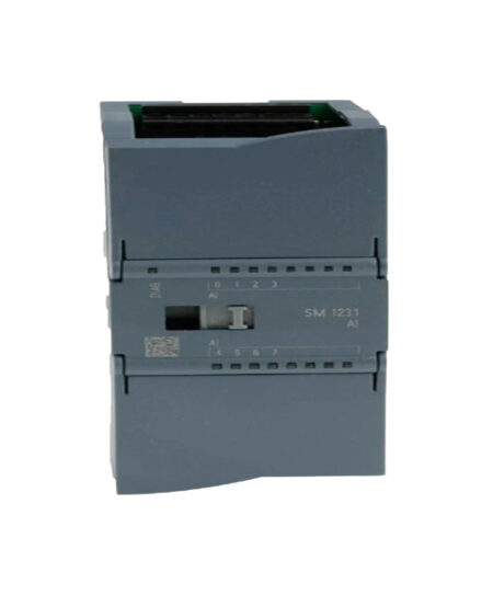 SIMATIC S7-1200, módulo de entradas analógicas, SM 1231, 8 AI, +/-10V, +/-5V,
+/-2,5V, o 0-20 mA/4-20 mA, 12 bits + signo o (13 bits ADC)