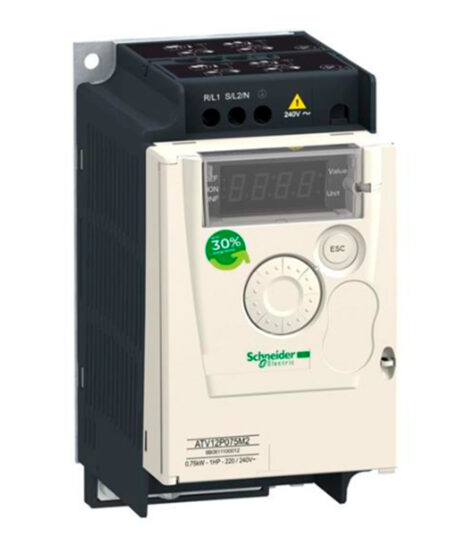 Variador de velocidad ATV12 - 0.75kW - 1hp - 200..240V - 1ph - con receptor de calor